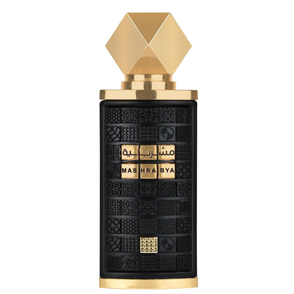 Lattafa Mashrabya bottle front, ideal for daily wear and everyday confidence