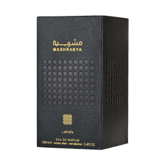 Lattafa Mashrabya packaging, elegant box suitable for gifting and unboxing