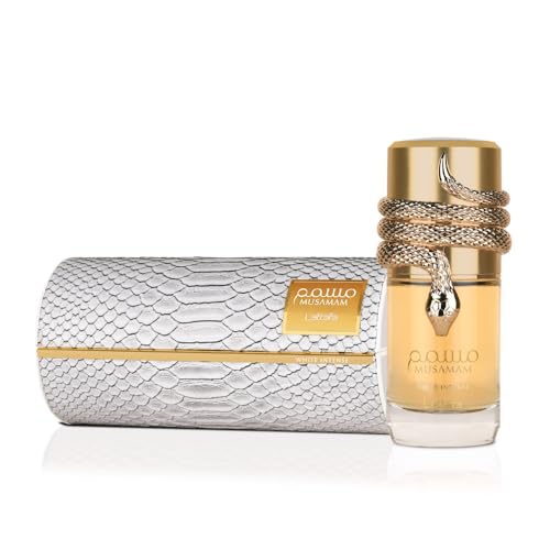 Lattafa Musamam White Intense box packaging showcases gift-ready presentation.