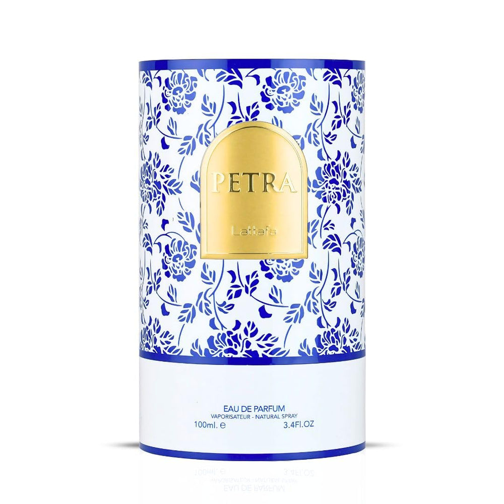 Petra EDP box packaging with elegant Lattafa branding