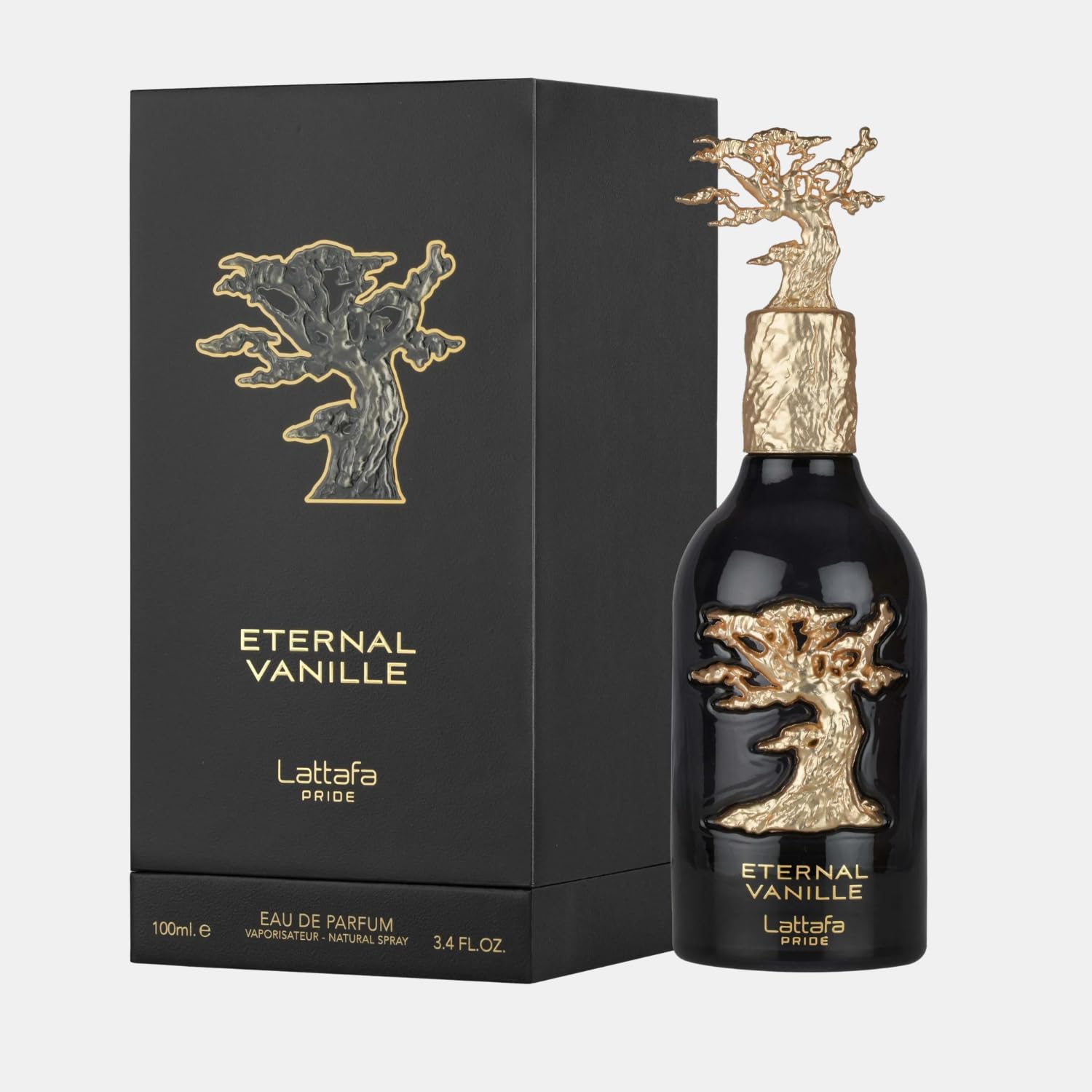 Lattafa Pride Eternal Vanille bottle front view showcases premium design and gifting appeal.