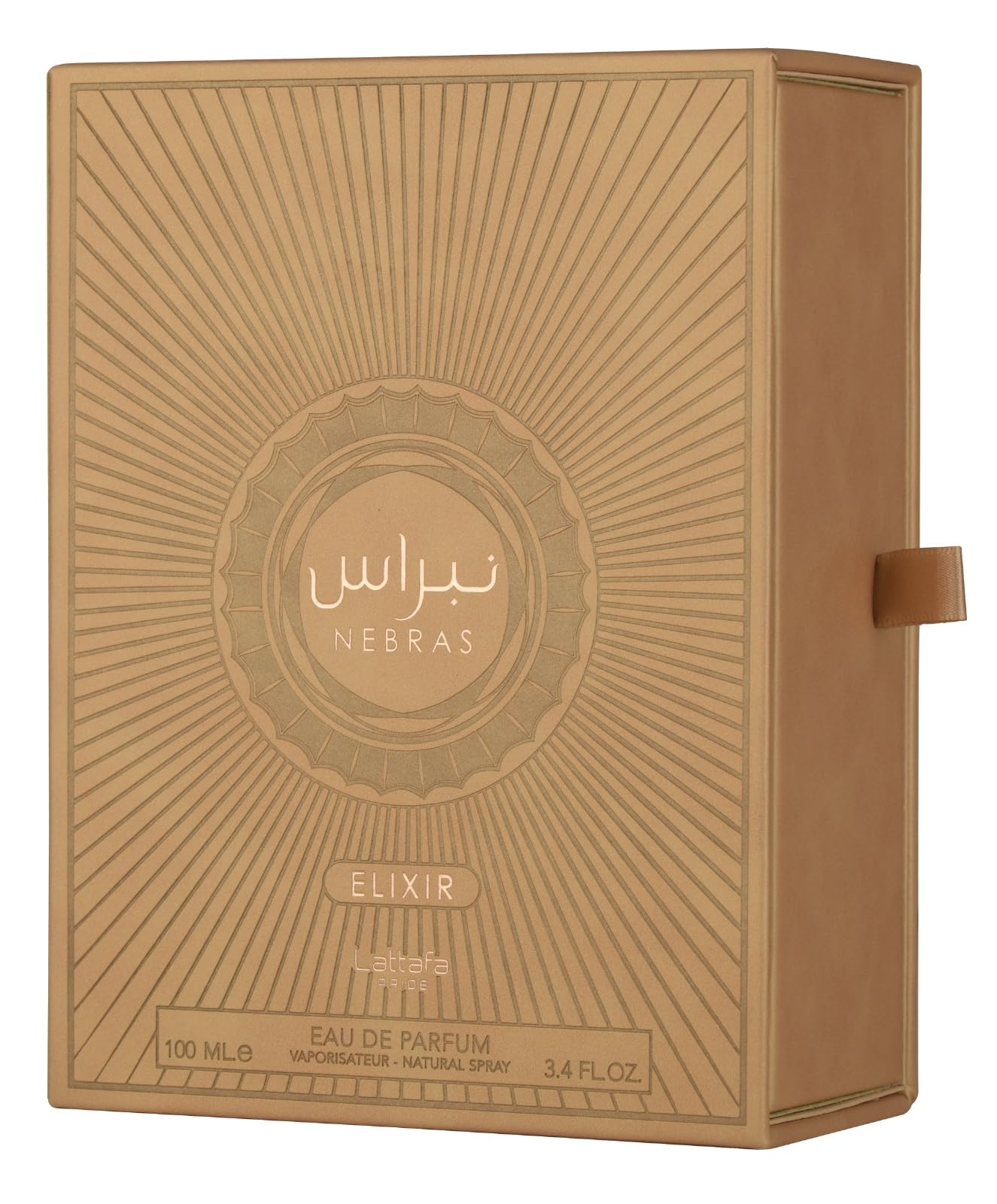 Lattafa Pride Nebras Elixir outer box packaging for gifting