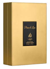Lattafa Pride Peace & Love box packaging, luxurious gifting presentation.