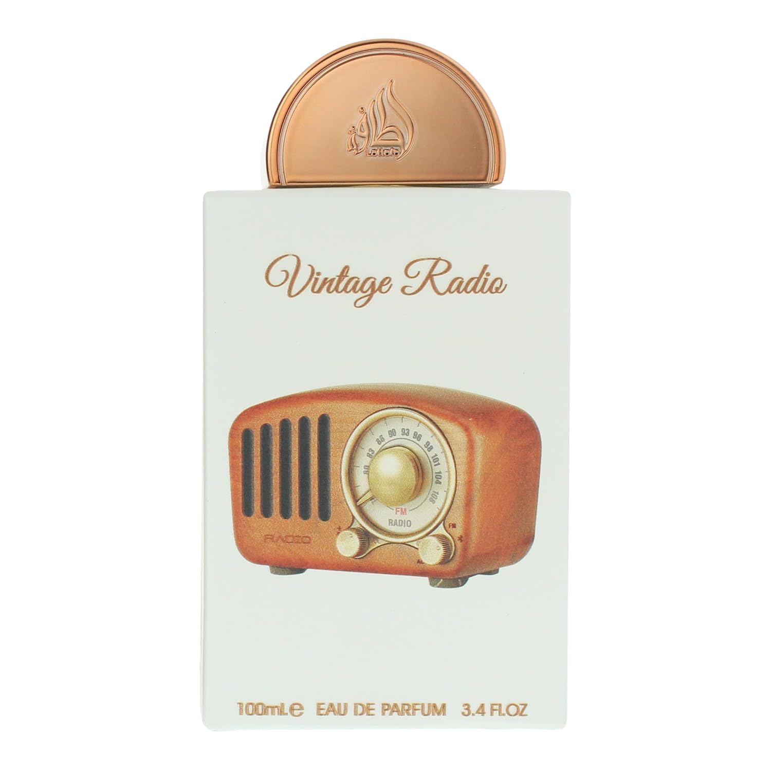 Lattafa Pride Vintage Radio packaging shown for gifting and shelf display