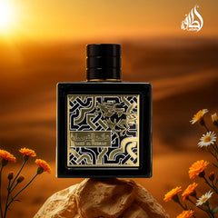 Lattafa Qaed Al Fursan outer box display reinforces luxury gifting potential.