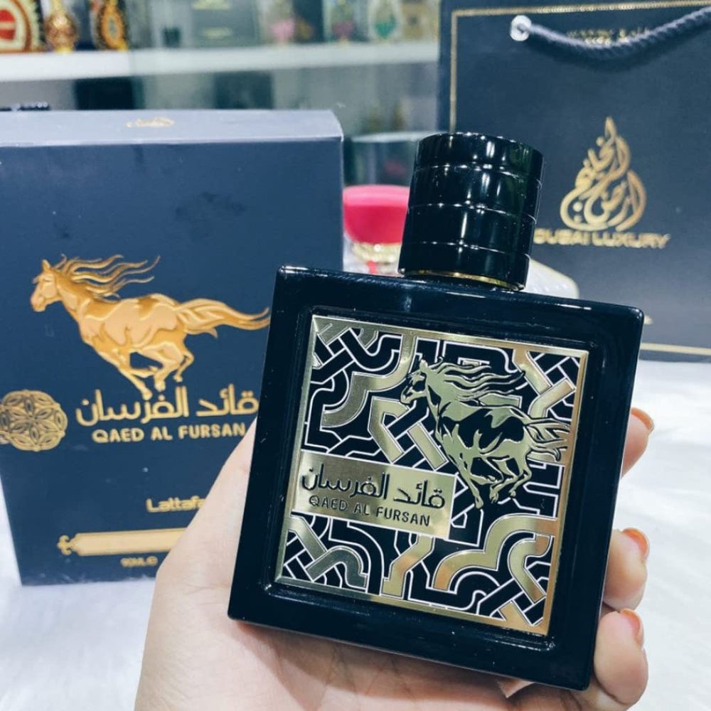 Lattafa Qaed Al Fursan versatile scent for everyday wear.