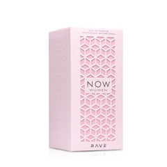 Lattafa Rave Now box packaging, premium gift-ready presentation