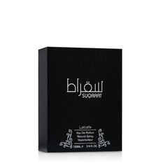 Lattafa Suqraat packaging box shown, premium gift-ready presentation.