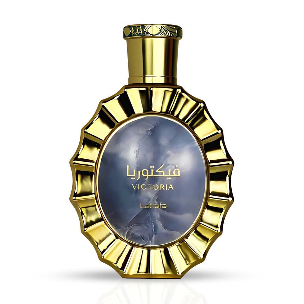 Lattafa Victoria bottle on a clean surface, ideal for daily wear.