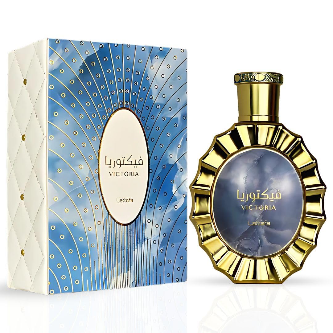 Lattafa Victoria top notes Lemon Meringue Pie evoke bright daytime freshness.