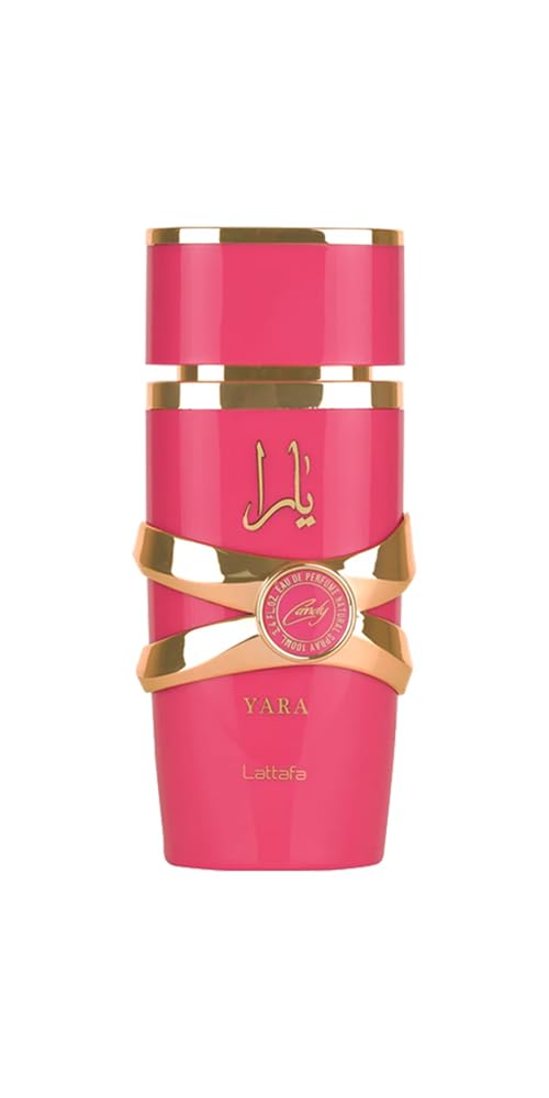 Lattafa Yara Candy bottle front with vanilla and fruit notes for daily wear