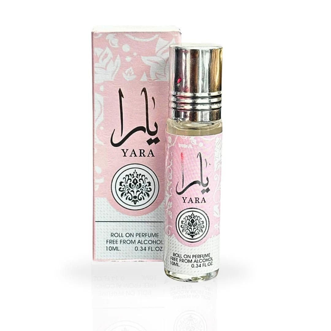 Yara roll-on highlights fruity top notes of peaches and raspberries for a fresh start.