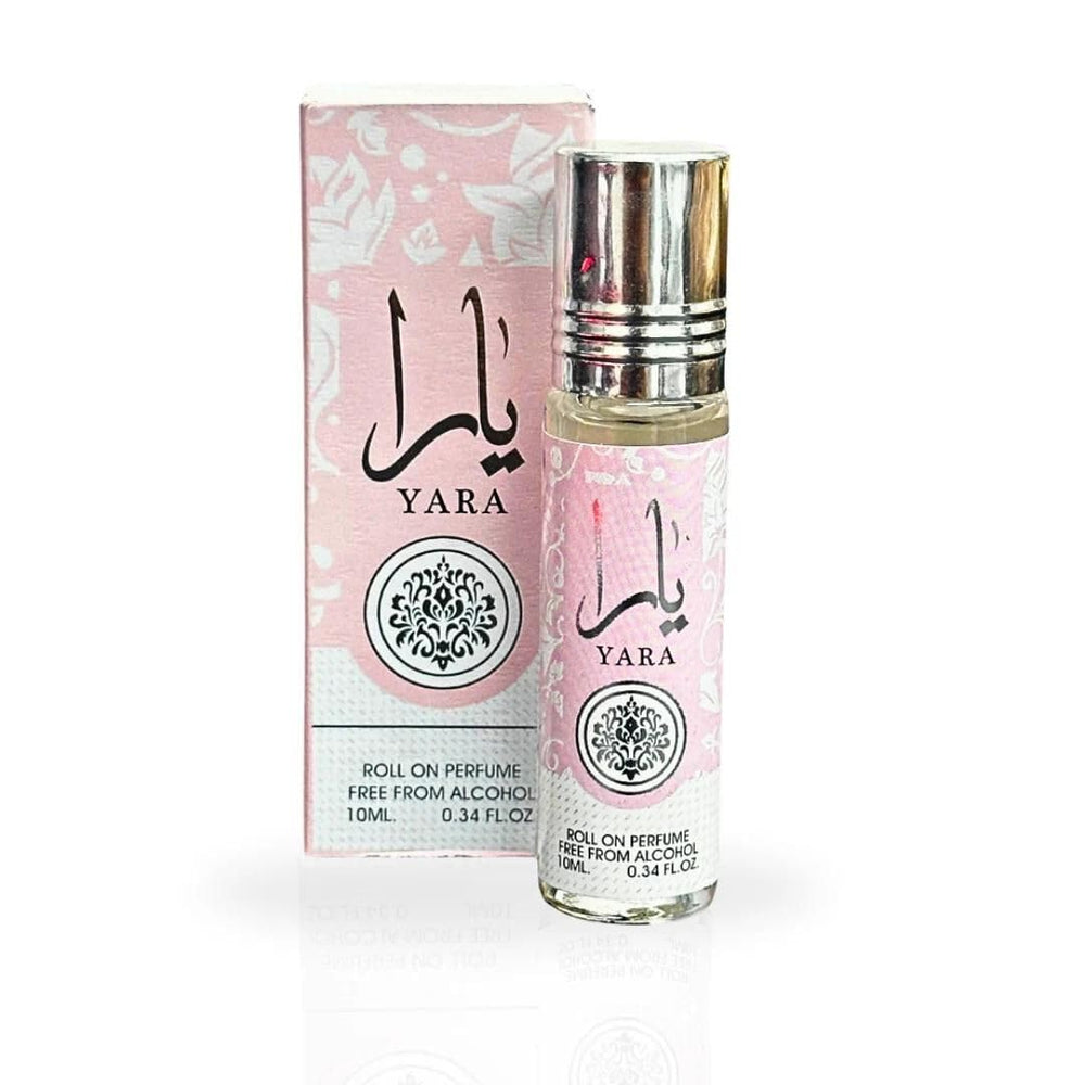 Yara roll-on highlights fruity top notes of peaches and raspberries for a fresh start.