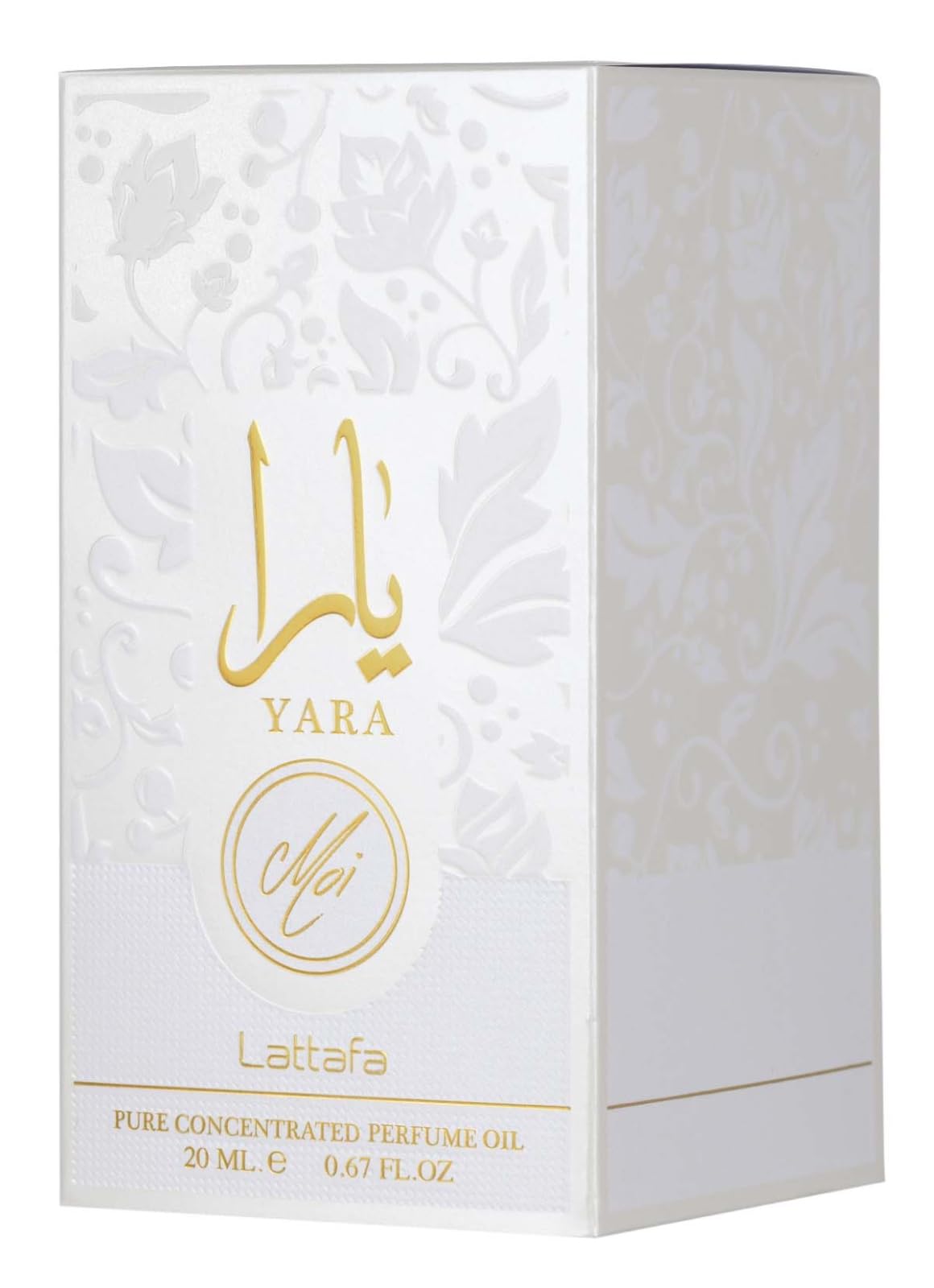 Lattafa Yara Moi packaging box, compact gifting-ready presentation.