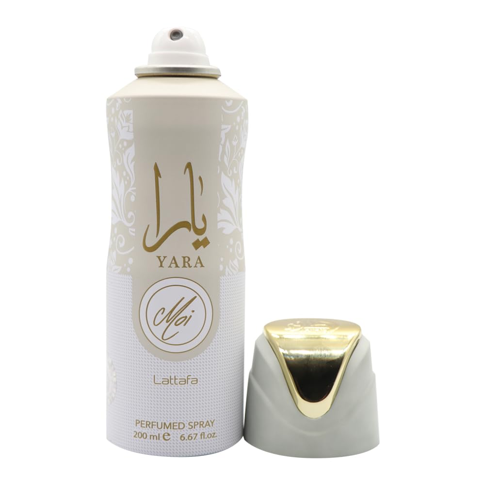 Lattafa Yara Moi packaging front view displaying elegant design.