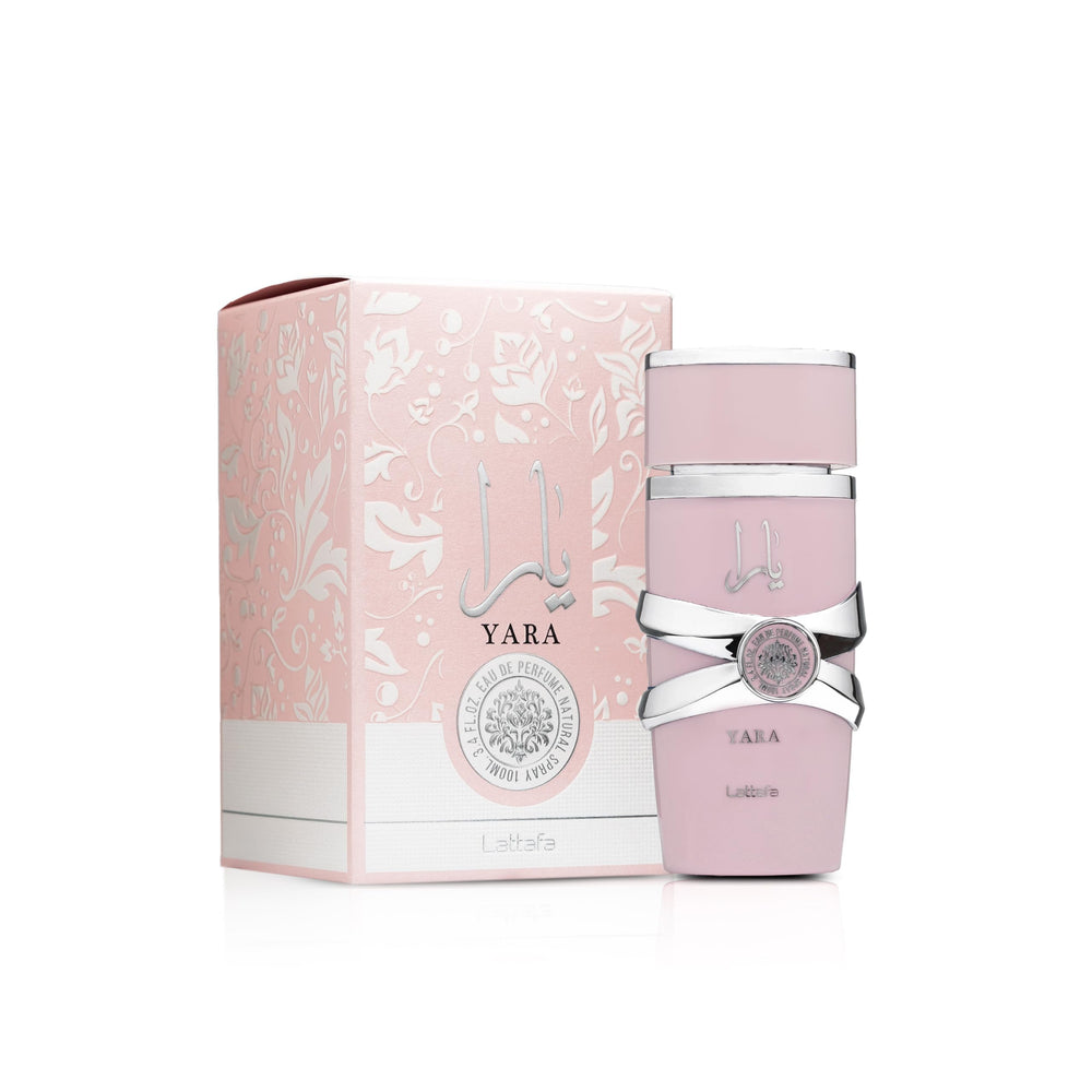 Lattafa Yara with tangerine notes, a bright daytime fragrance.