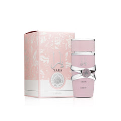 Lattafa Yara with tangerine notes, a bright daytime fragrance.