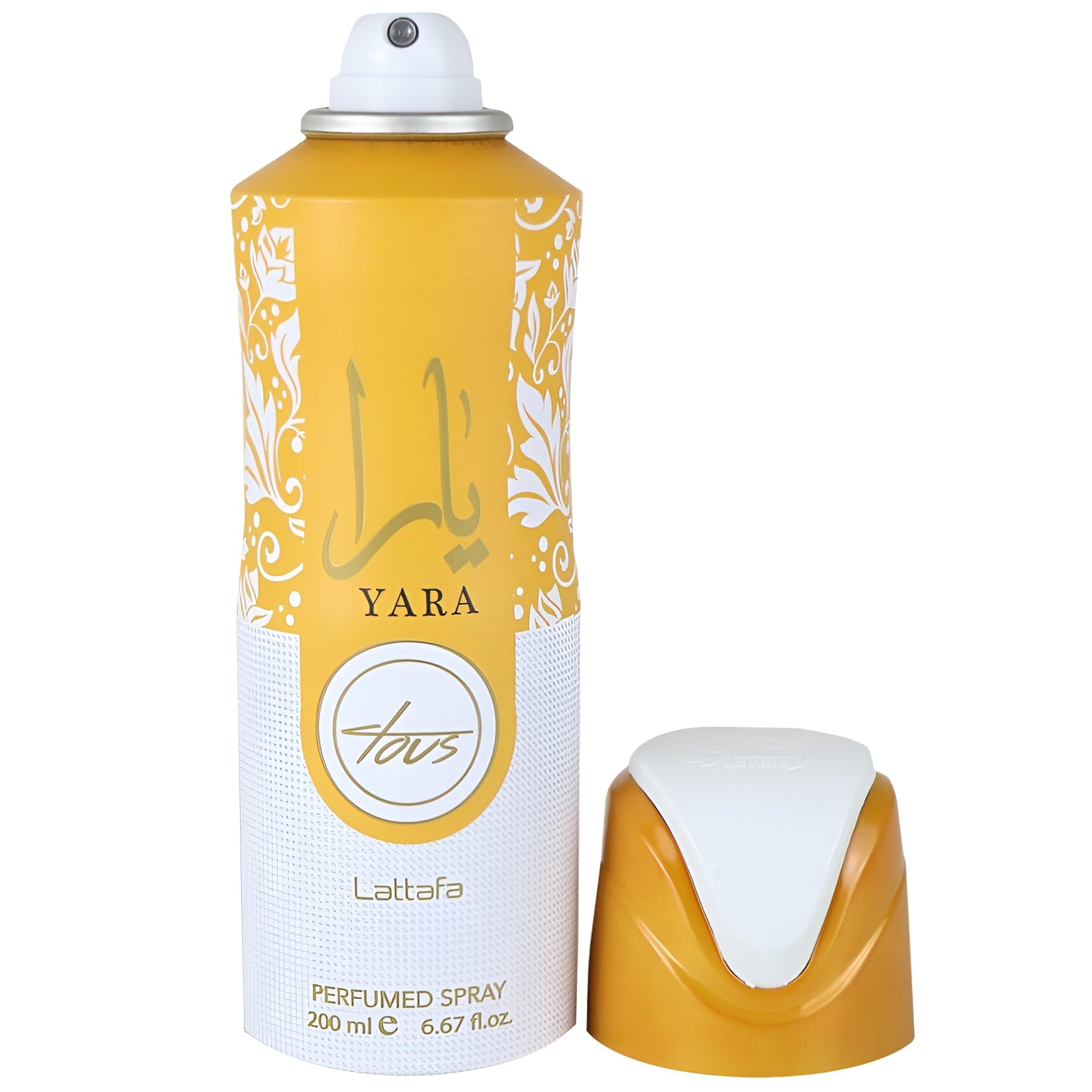 Lattafa Yara Tous base notes cashmeran vanilla musk for warm, creamy finish.