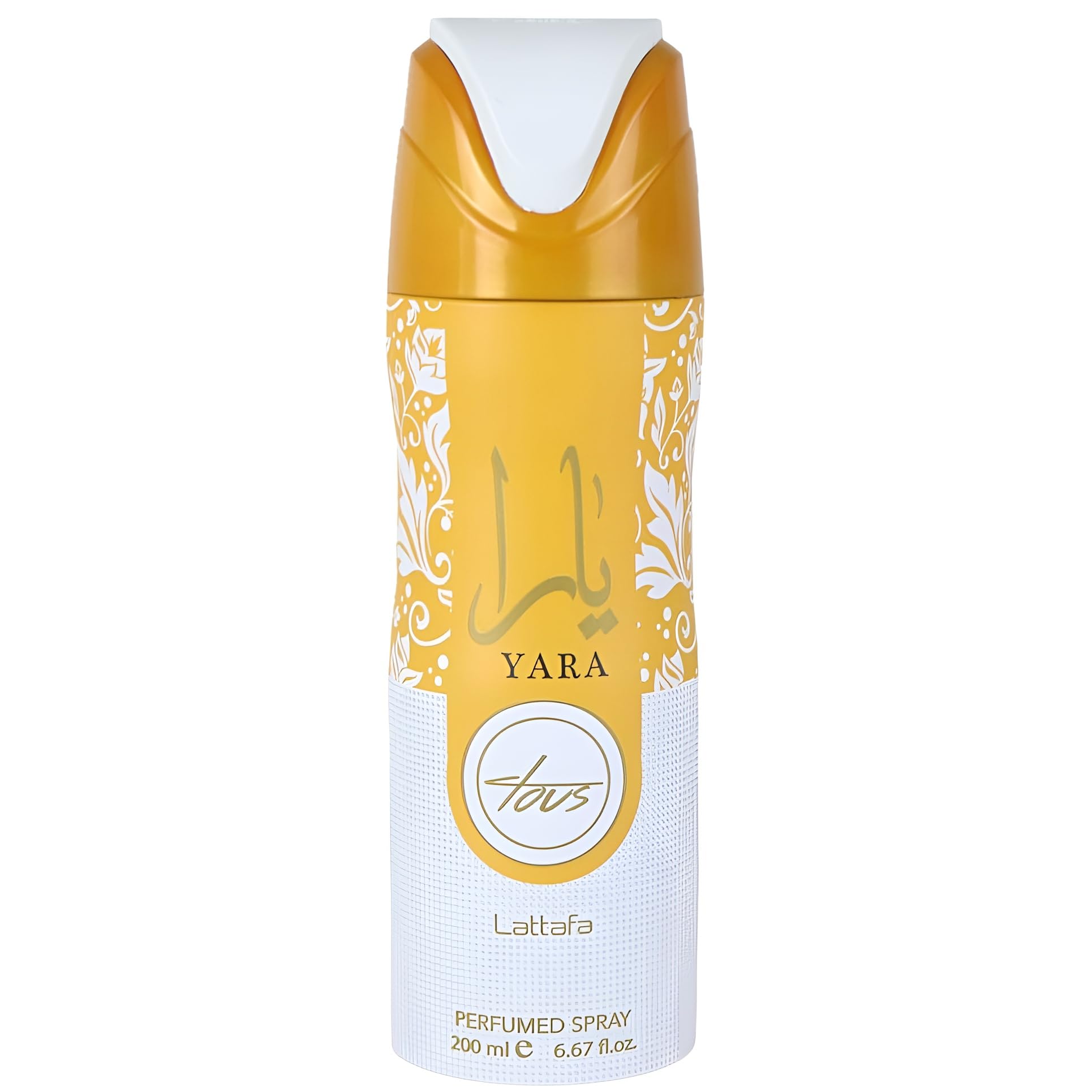 Lattafa Yara Tous bottle with coconut and mango notes for tropical summer vibes.
