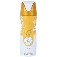 Lattafa Yara Tous bottle with coconut and mango notes for tropical summer vibes.