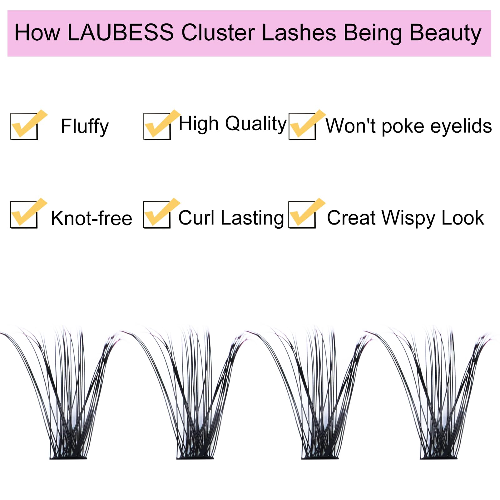 LAUBESS 0.07-0.10mm bundles for flexible buildup and comfortable wear.