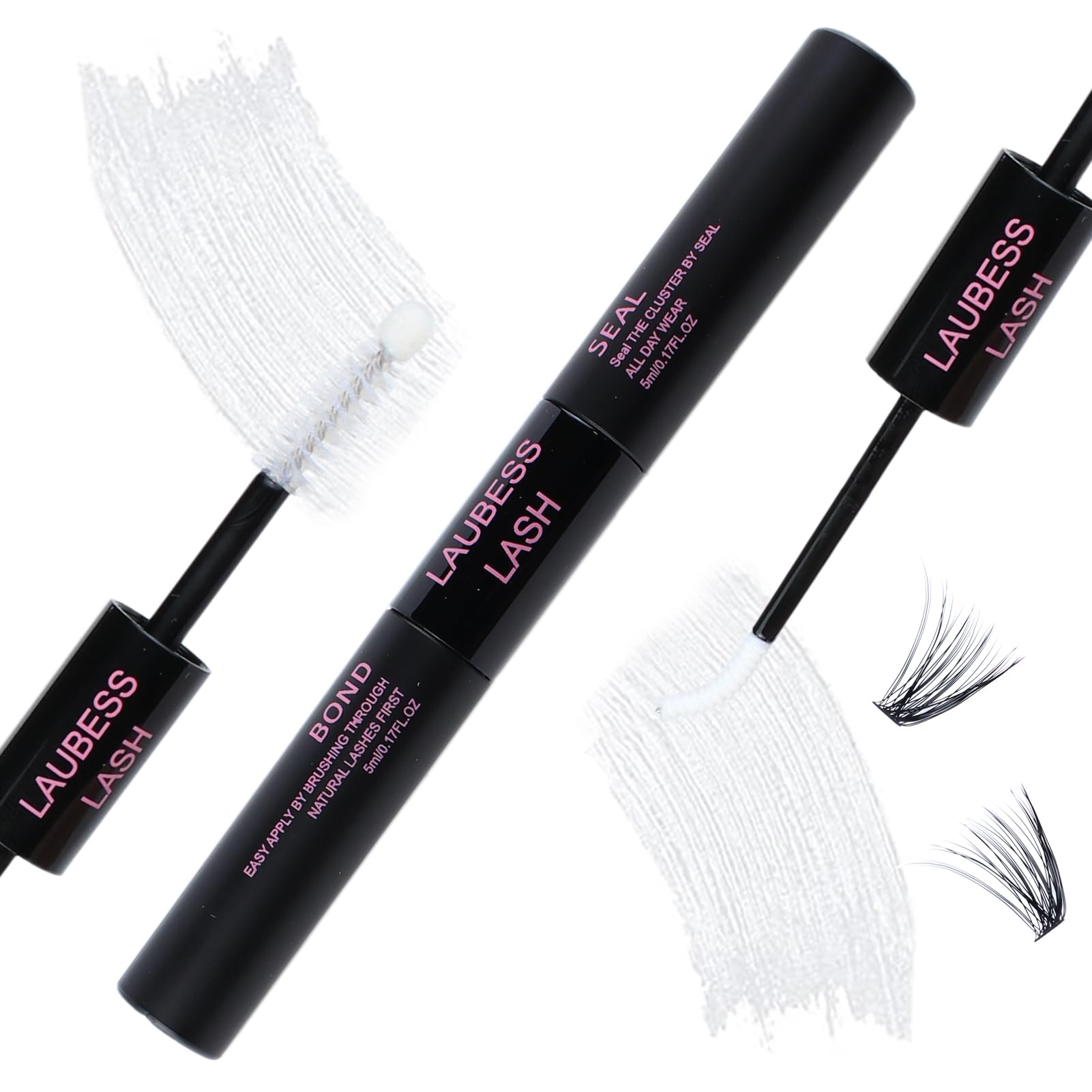 LAUBESS LASH bond and seal dual-head tube for at-home lash extensions