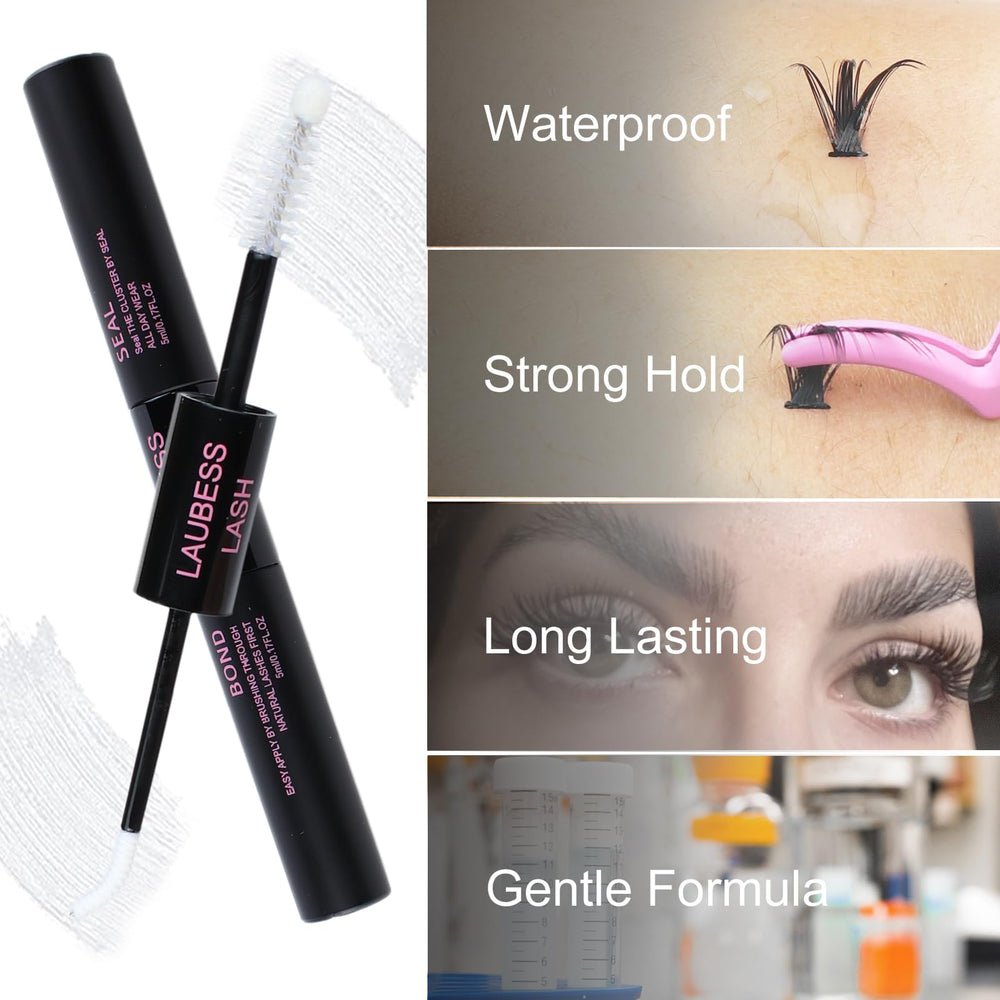 LAUBESS LASH three-step application guide for natural-looking lashes