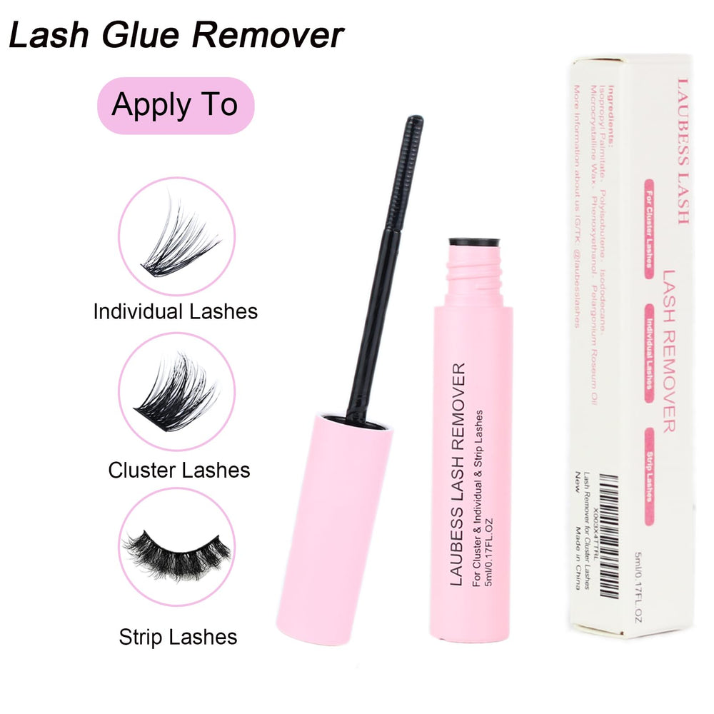 DIY kit components laid out for at-home lash extensions.