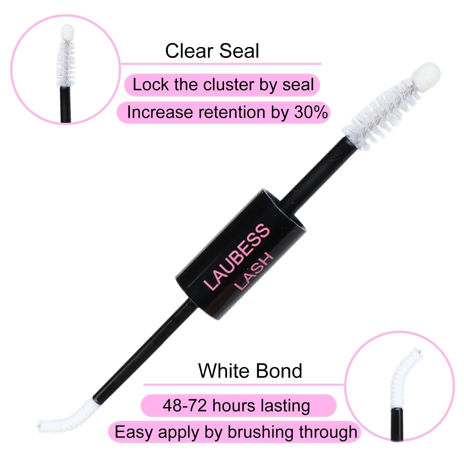 LAUBESS LASH spiral brush helps even glue application