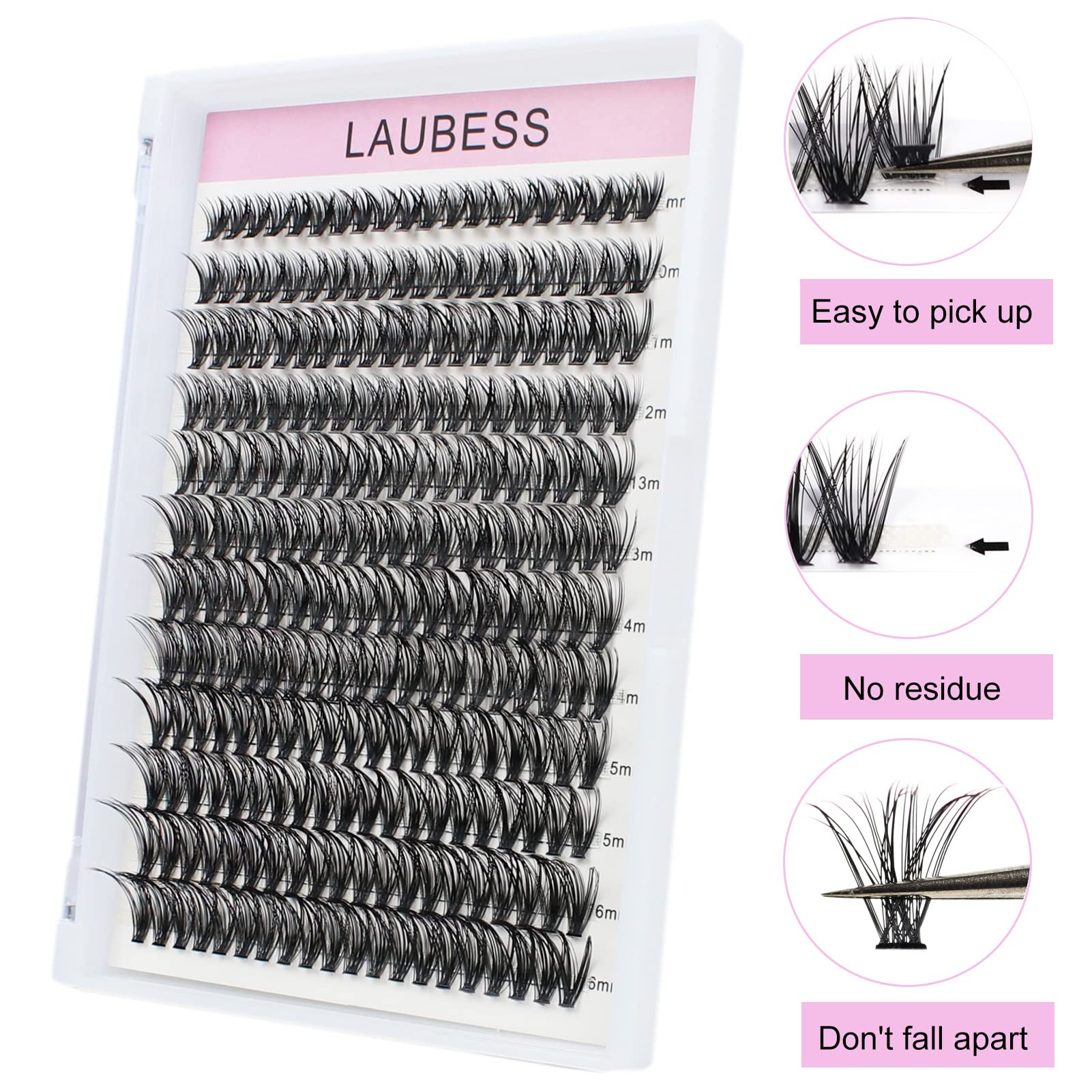 LAUBESS long individual clusters deliver natural-to-glam options for clients.