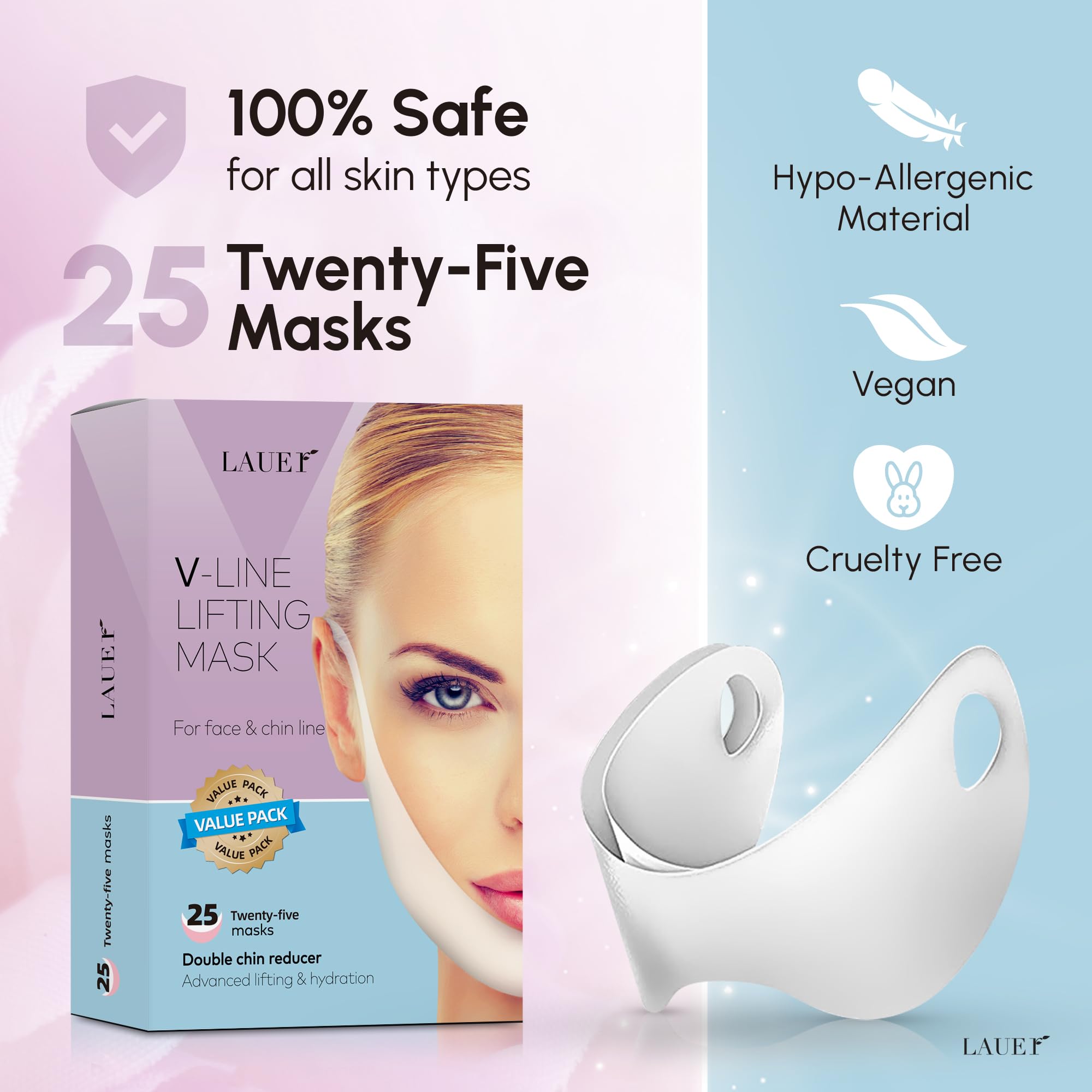 Lauer Cosmetic packaging close-up highlighting premium skincare line
