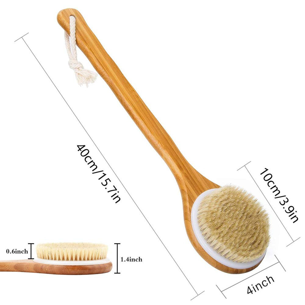 Lauliven cepillo para uso mojado o seco, ideal para zonas difíciles del cuerpo.