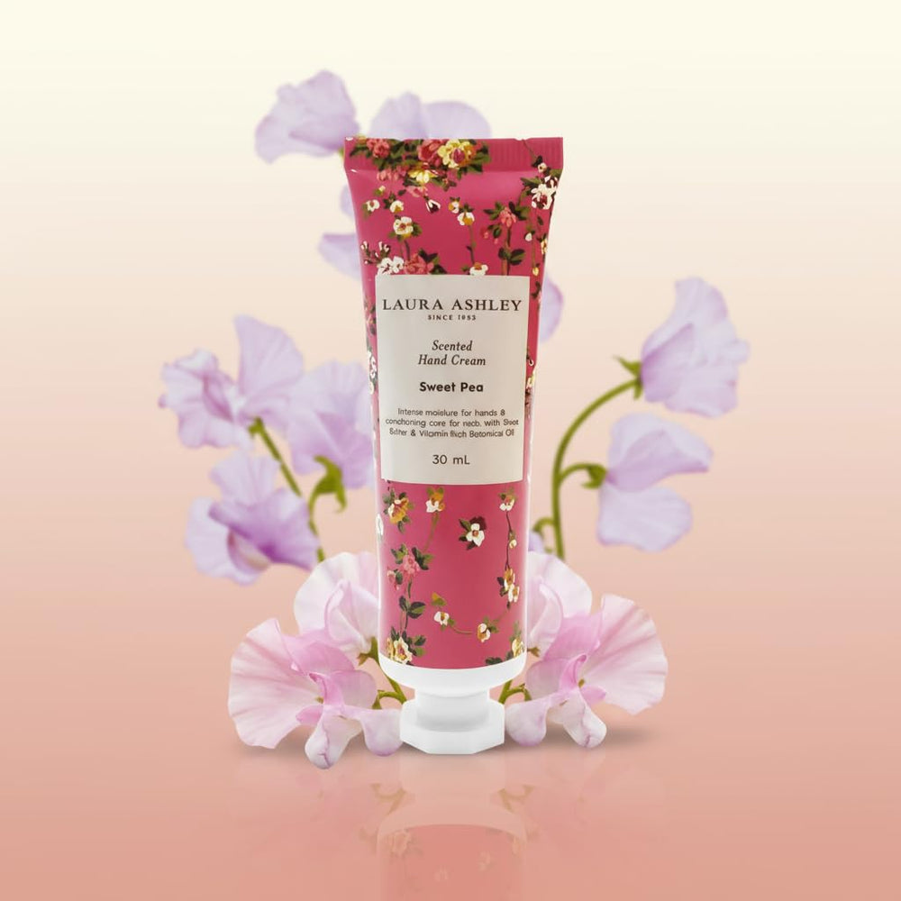 Crema de manos Madreselva Laura Ashley, fragancia floral luminosa