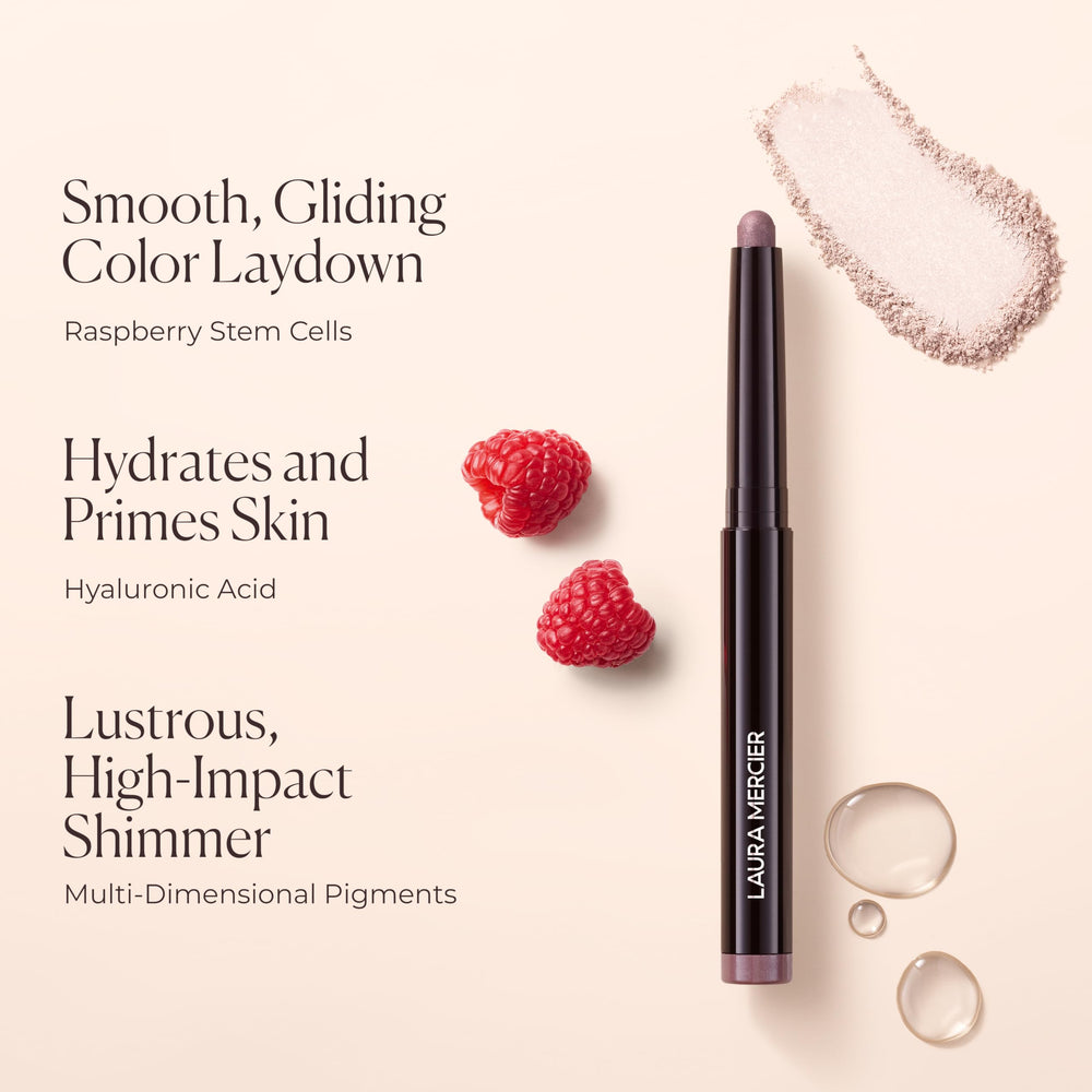 Laura Mercier Caviar Stick Amethyst waterproof formula resists smudging and creasing.