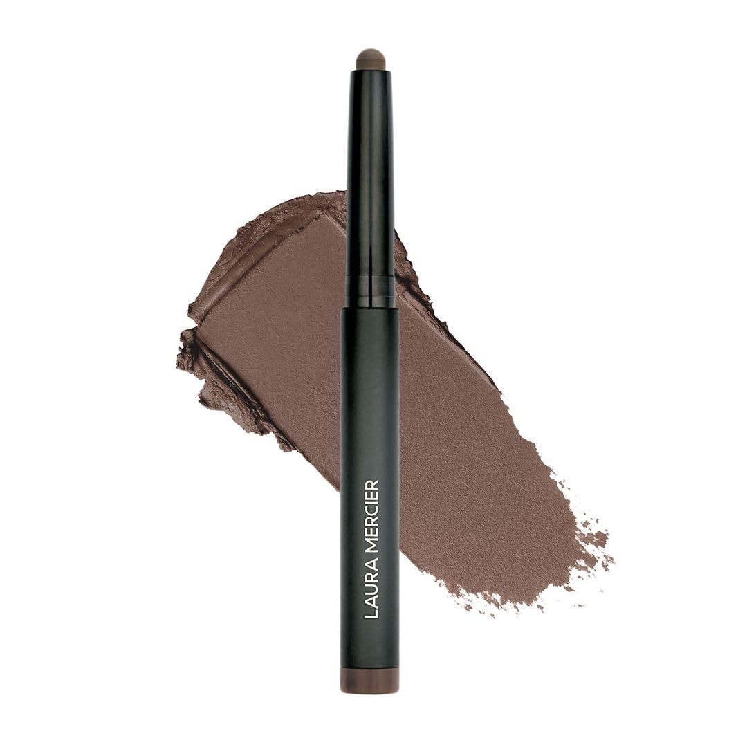 Laura Mercier Caviar Stick Café Noir open cap shows creamy, buildable color for all-day wear.