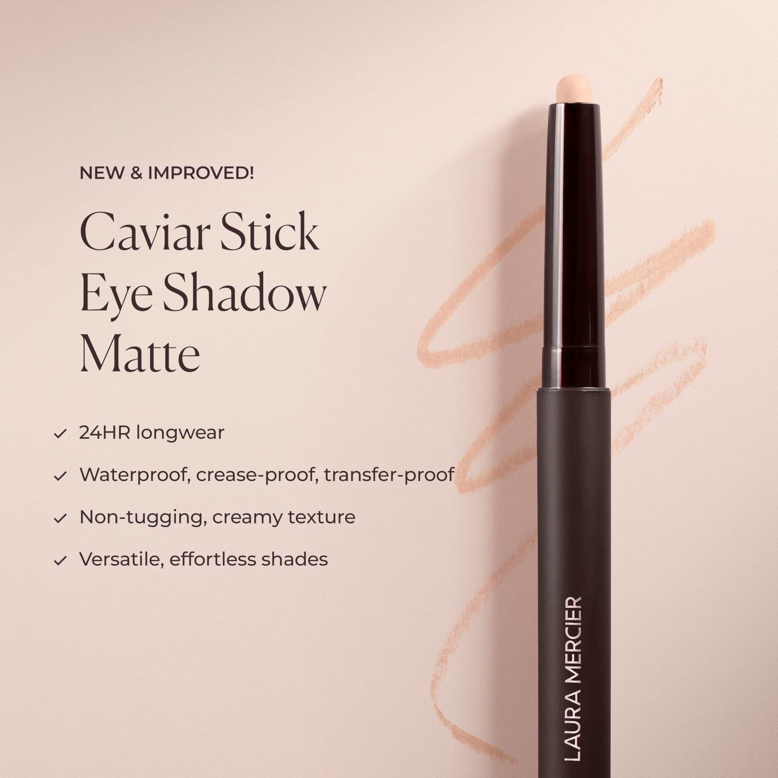 Laura Mercier Caviar Stick Matte Cobblestone on eyelids during activity, waterproof and durable.