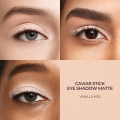  Laura Mercier Caviar Stick Vanilla Kiss blend close-up for seamless color build