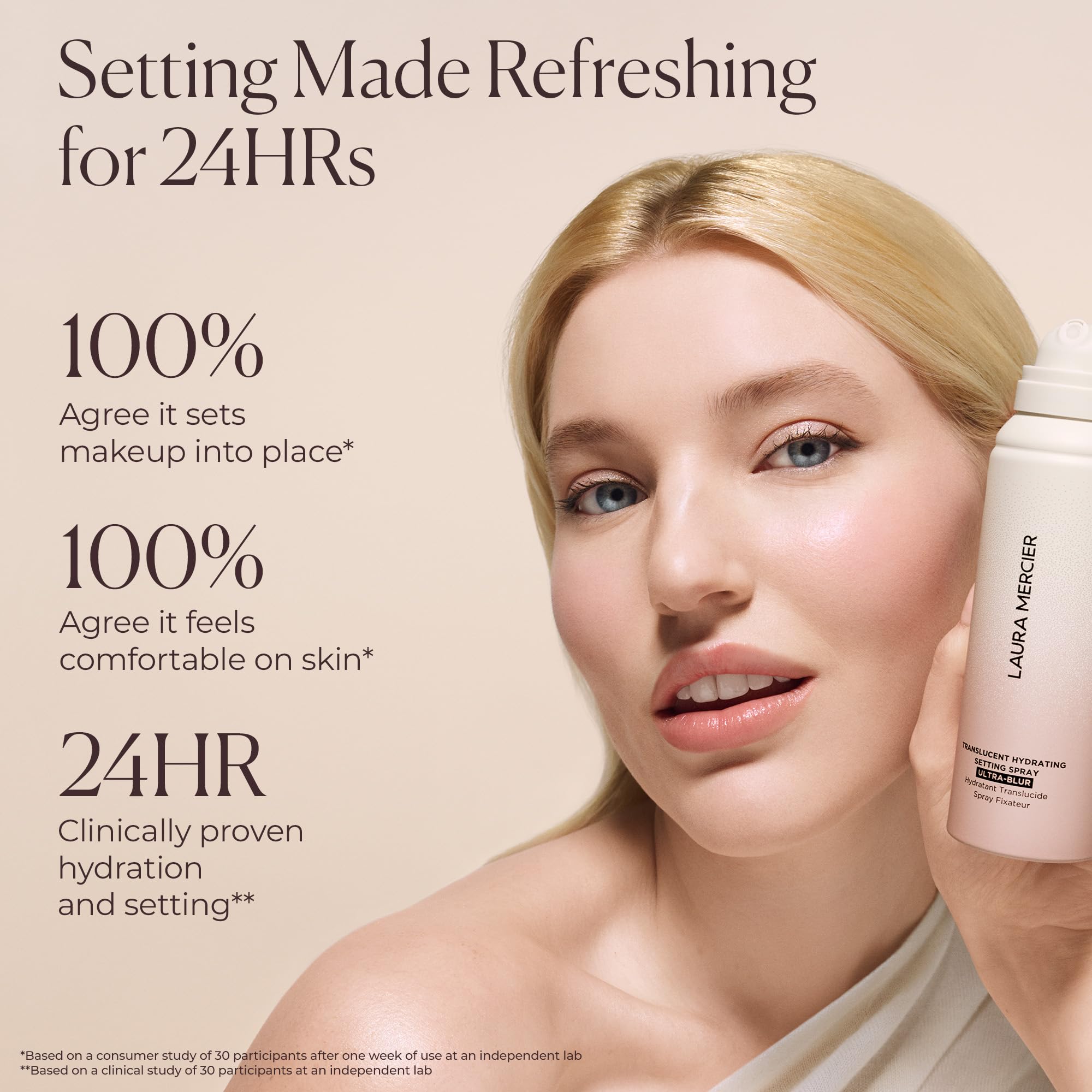 Laura Mercier ectoin shield feature close-up illustrating protection from heat and pollution.