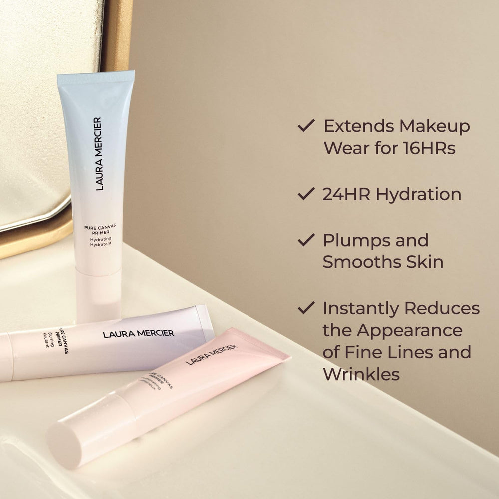Laura Mercier Pure Canvas Primer brinda hidratación instantánea antes del maquillaje.