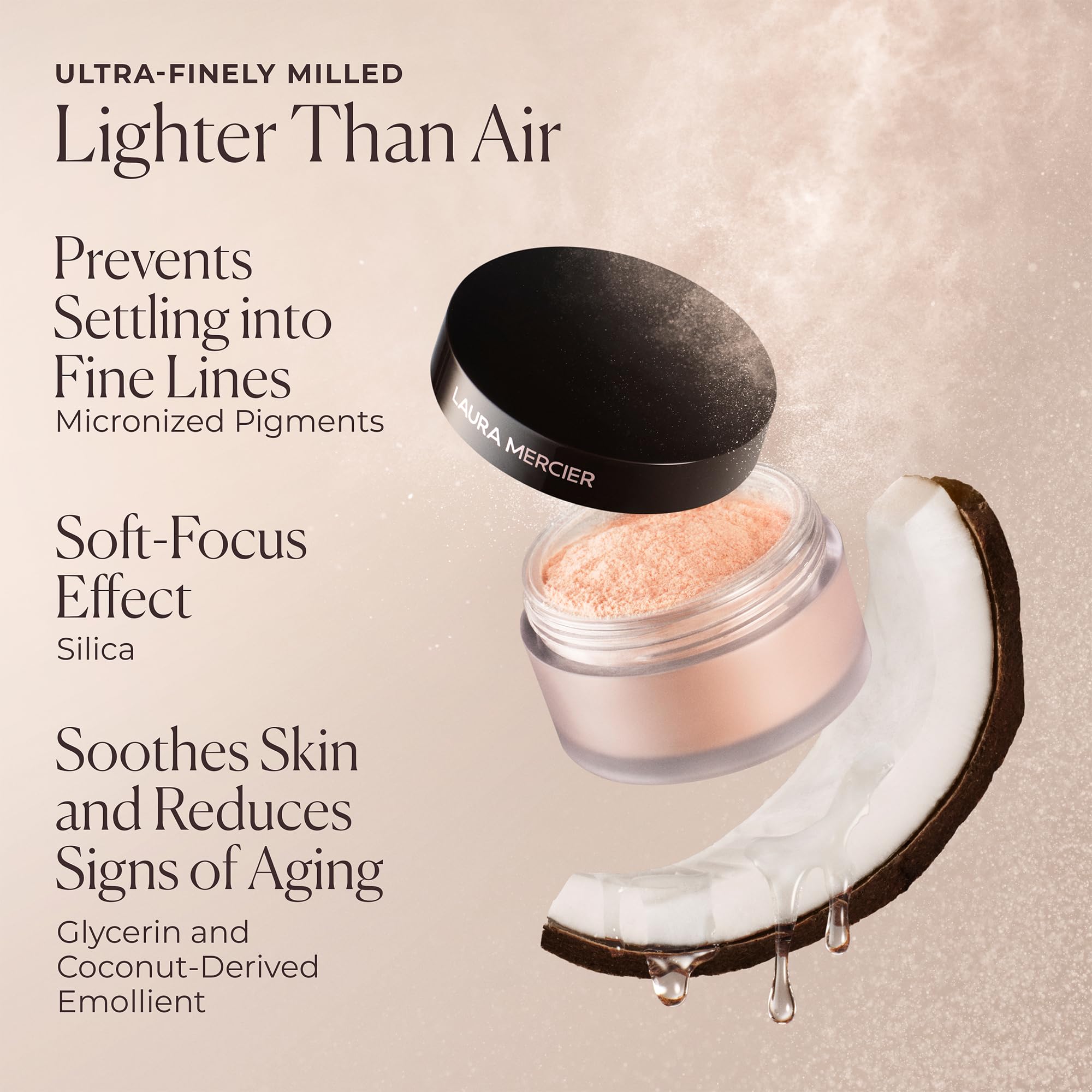 Powder setting concealer to keep makeup crease-free throughout the day.