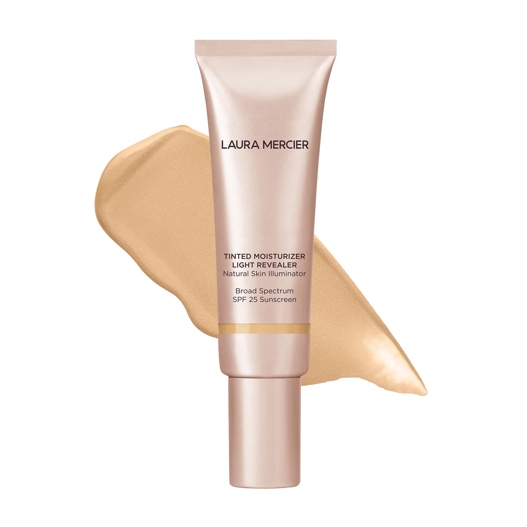 Laura Mercier Tinted Moisturizer Light Revealer bottle pump for effortless application and natural glow.
