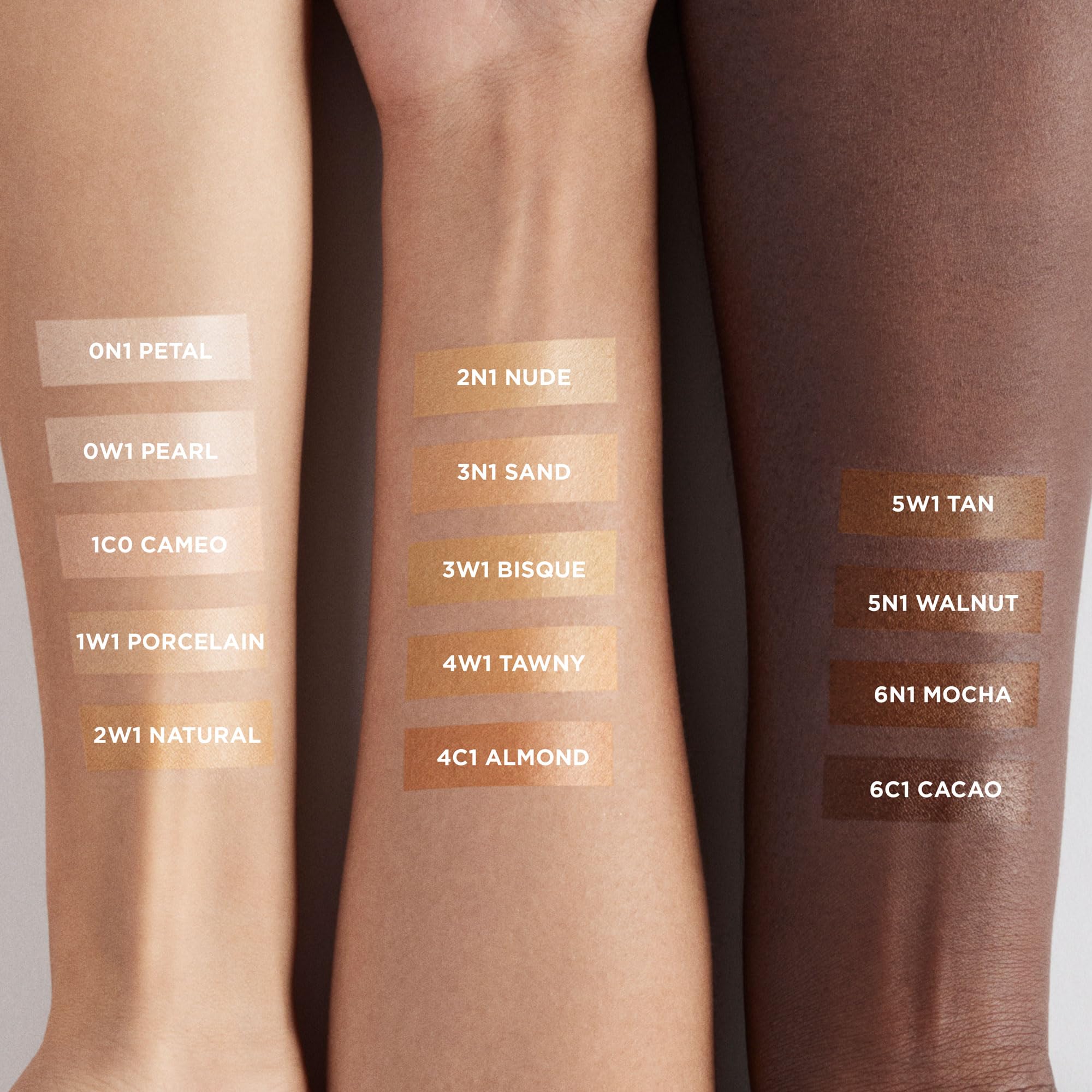 Laura Mercier Tinted Moisturizer Light Revealer hydration swatch adds subtle dewiness.