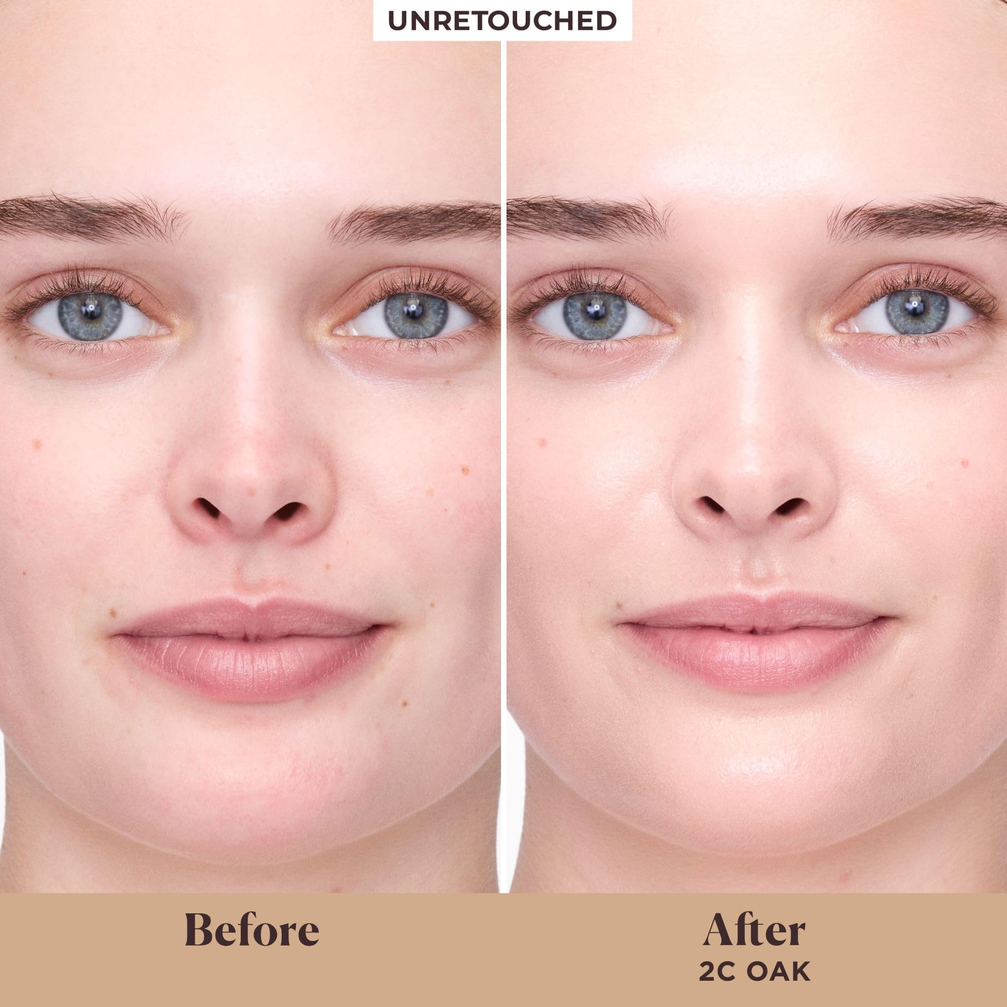 Laura Mercier Oak shade swatch on arm shows natural color match.