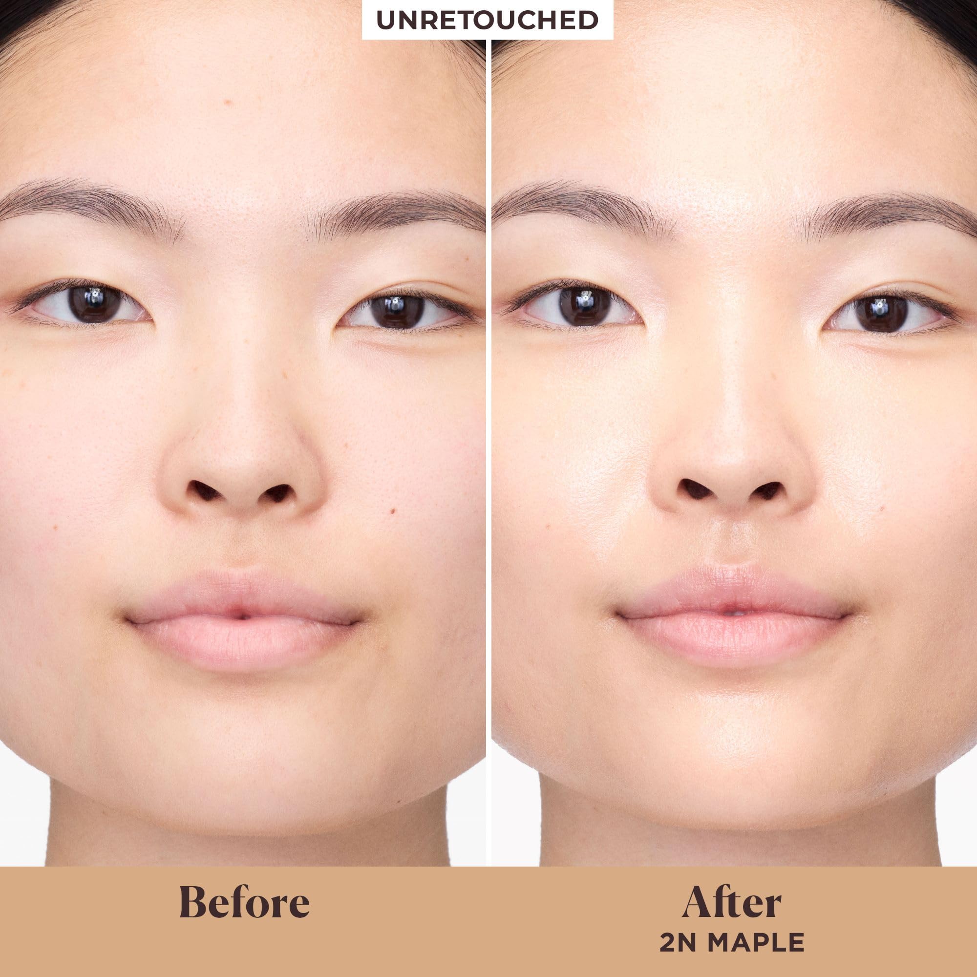 Swatches reveal buildable sheer to light coverage with a dewy finish by Laura Mercier