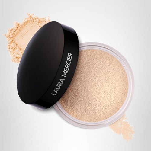 Laura Mercier Translucent Powder close-up shows soft, natural glow