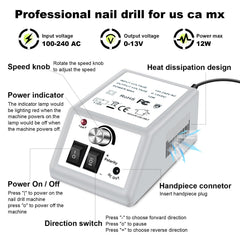 LAVAED nail drill motor detail highlighting high torque for stable performance