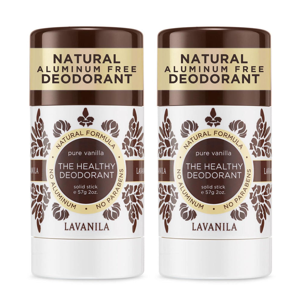 Lavanila Pure Vanilla Deodorant 2-pack front view for everyday freshness
