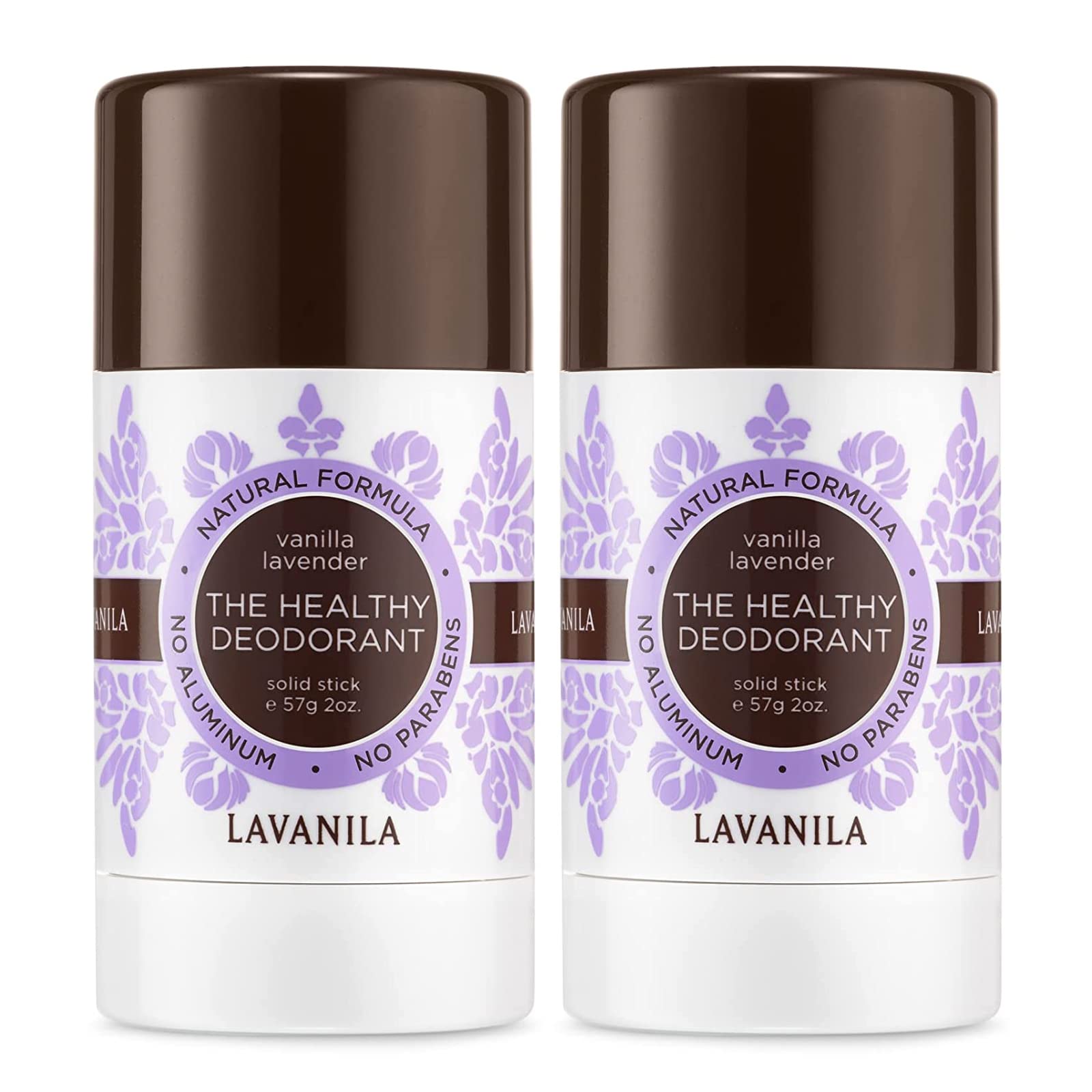Non-staining, clear finish after applying Lavanila deodorant.