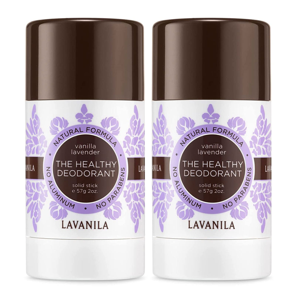 Non-staining, clear finish after applying Lavanila deodorant.