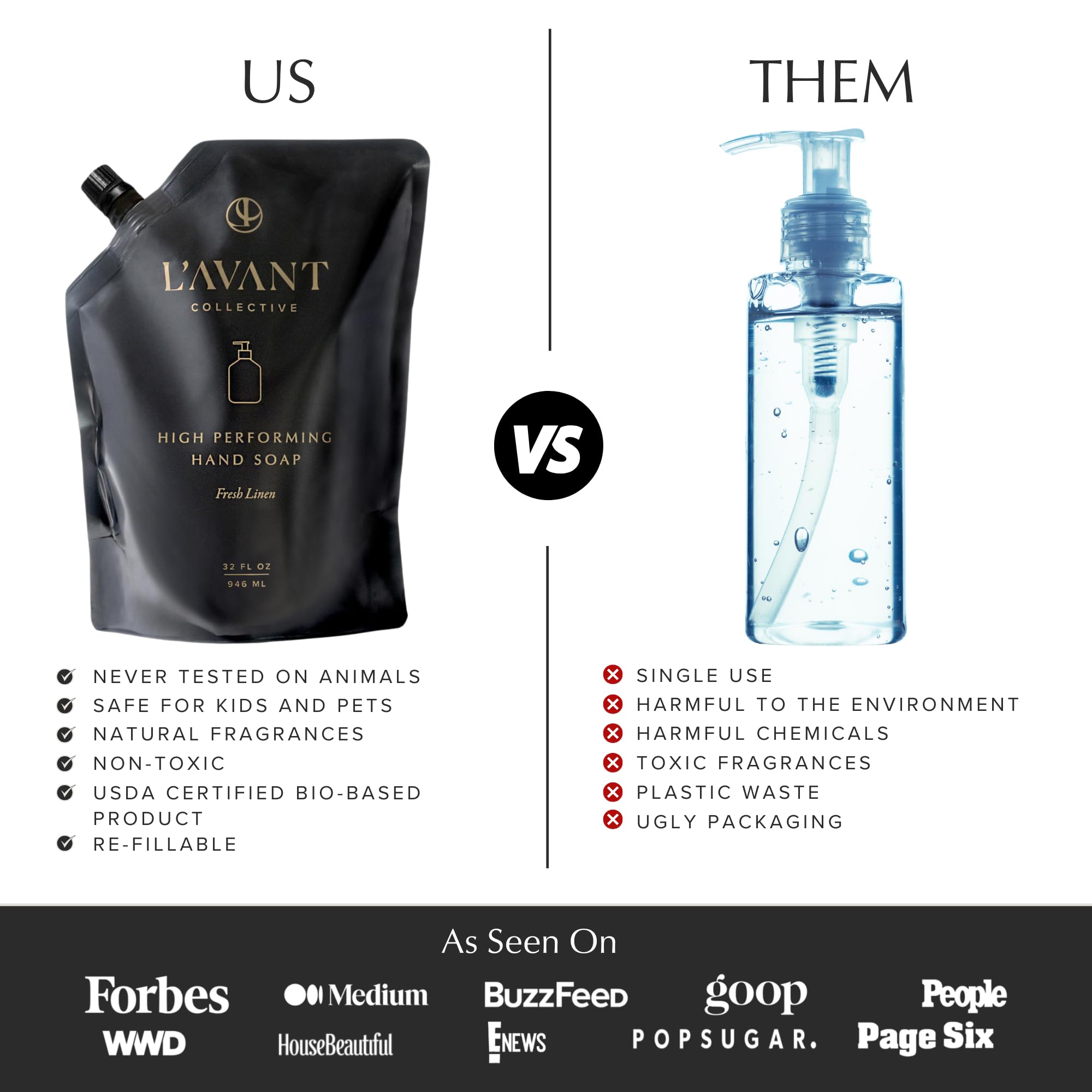 L'AVANT Collective Fresh Linen scent enhances daily handwashing ritual